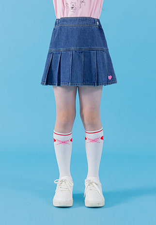 I LOVE J denim pleats skirt