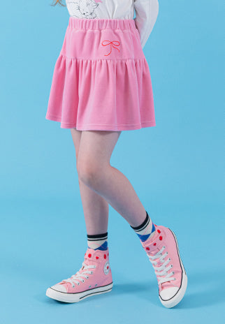 I LOVE J velour skirt