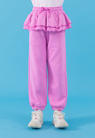 I LOVE J frill jogger pants