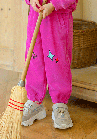 I LOVE J TODDLER velour jogger pants