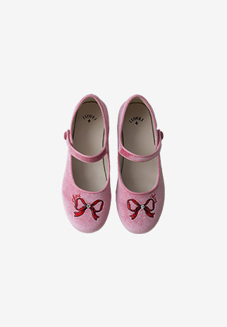 I LOVE J velvet flat shoes