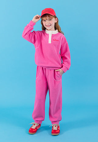 I LOVE J color-blocked fleece 2pc set