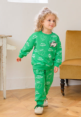 I LOVE J TODDLER wild friends 2pc set