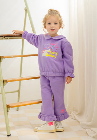 I LOVE J TODDLER secret bunny fleece 2pc set