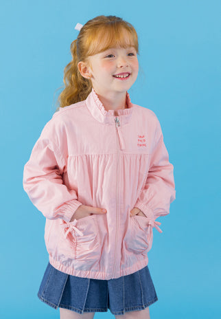 I LOVE J sweet pie shirring windbreaker jacket