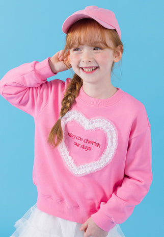I LOVE J heart lace mtm top