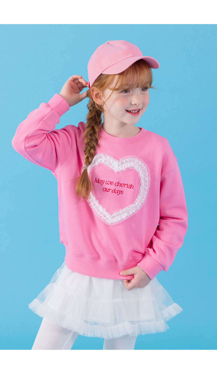 I LOVE J heart lace mtm top