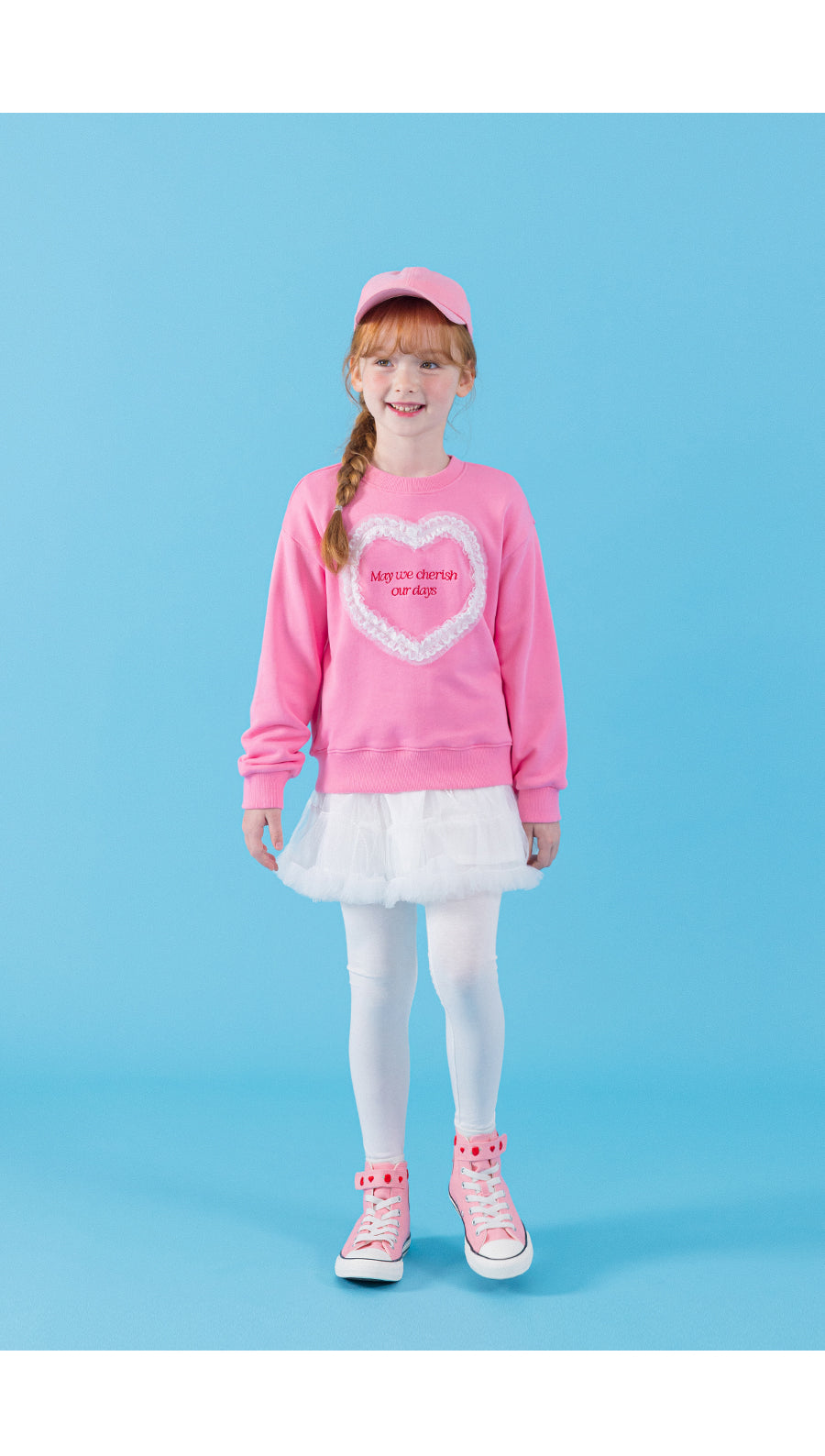 I LOVE J heart lace mtm top