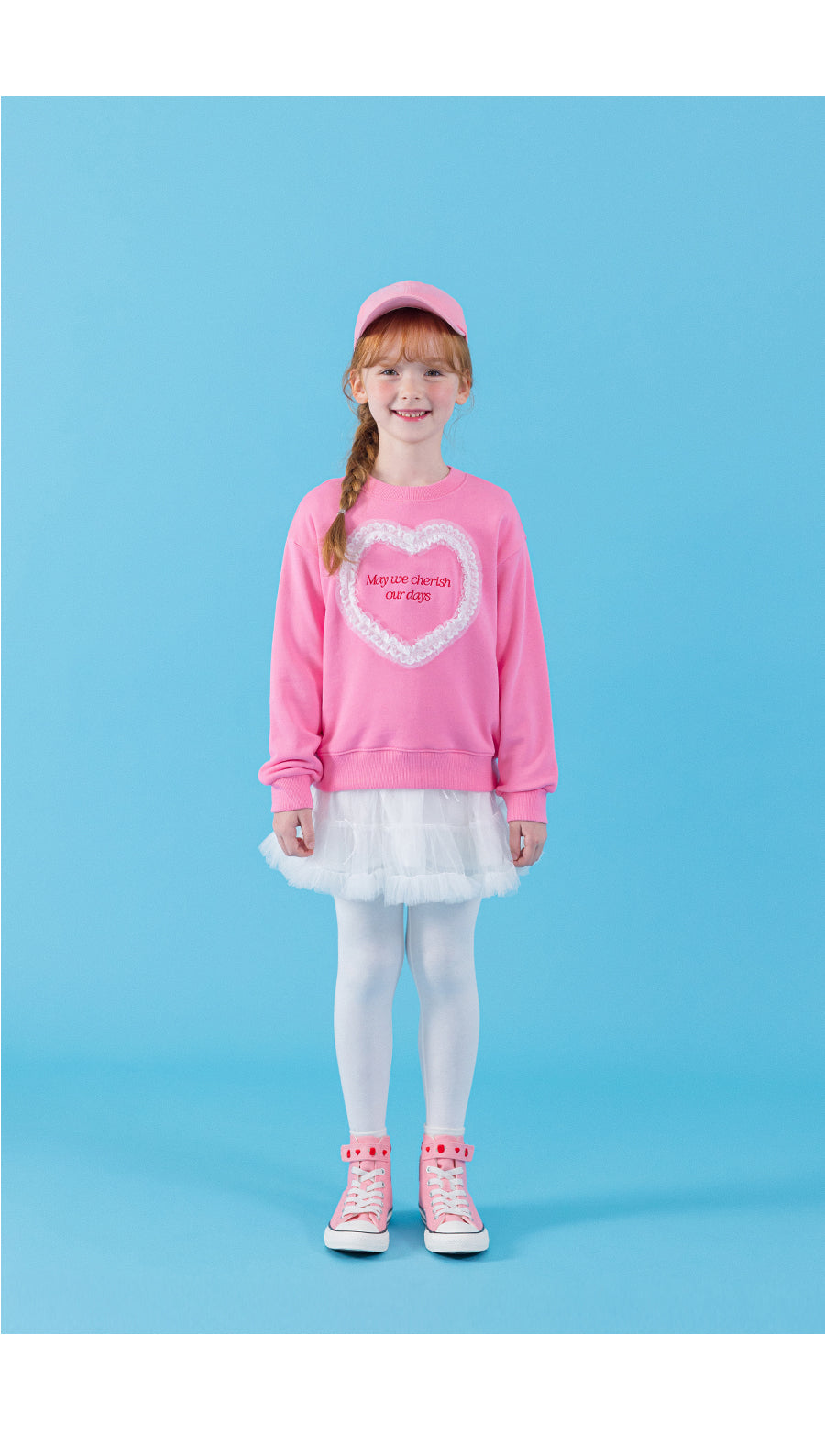 I LOVE J heart lace mtm top