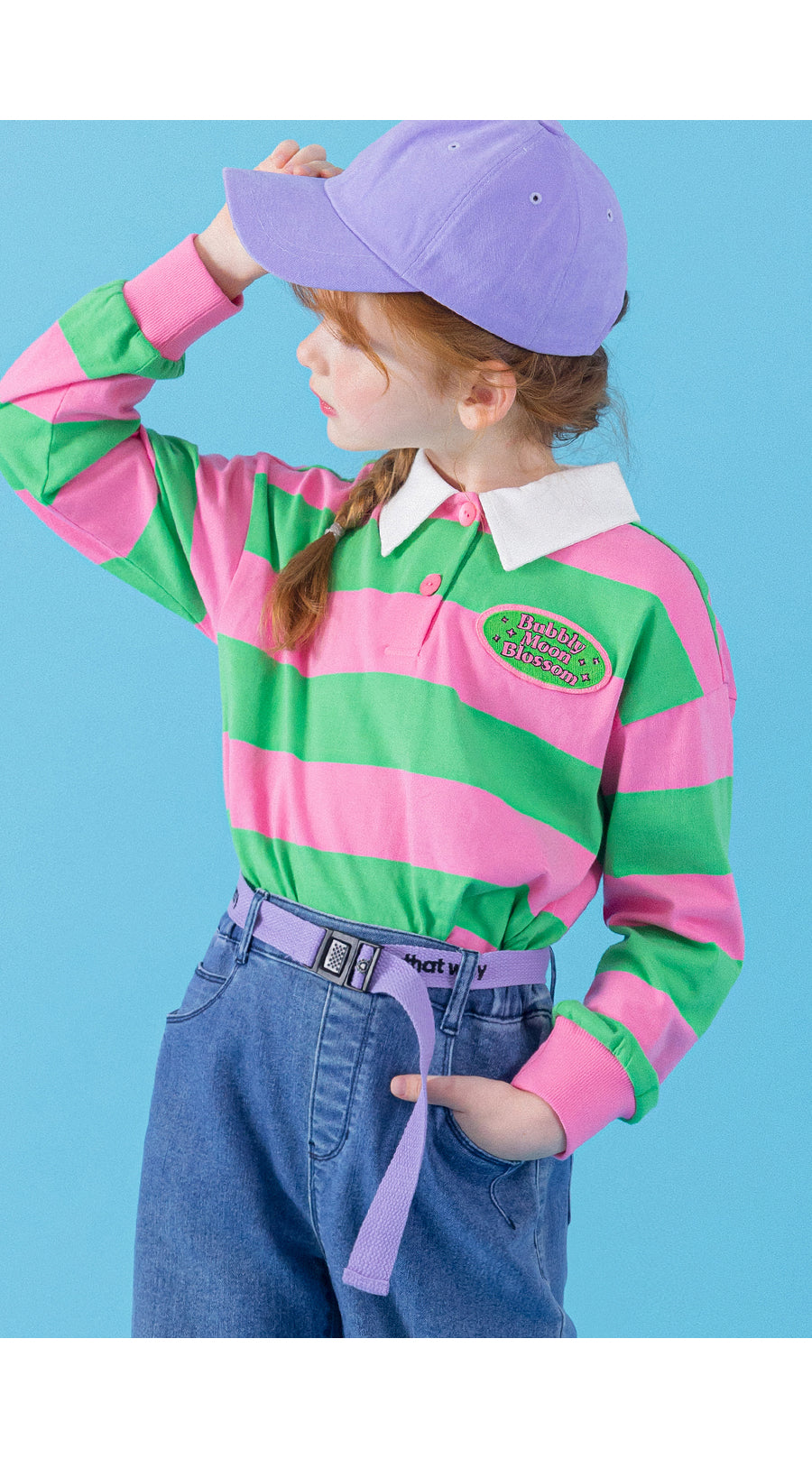 I LOVE J stripped collar top
