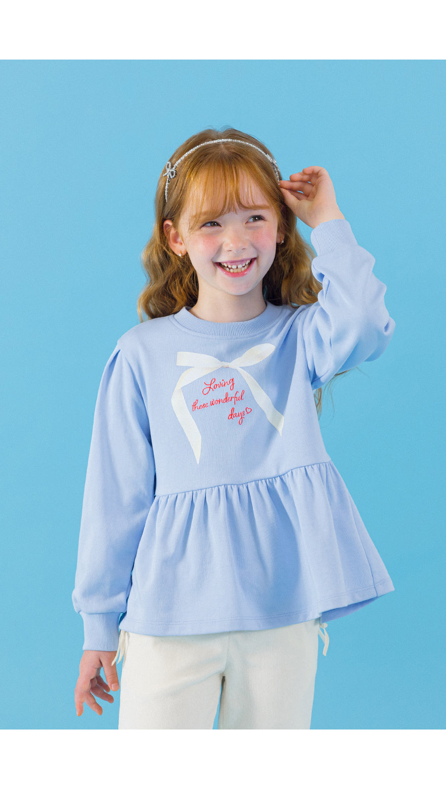 I LOVE J weening ribbon mtm top