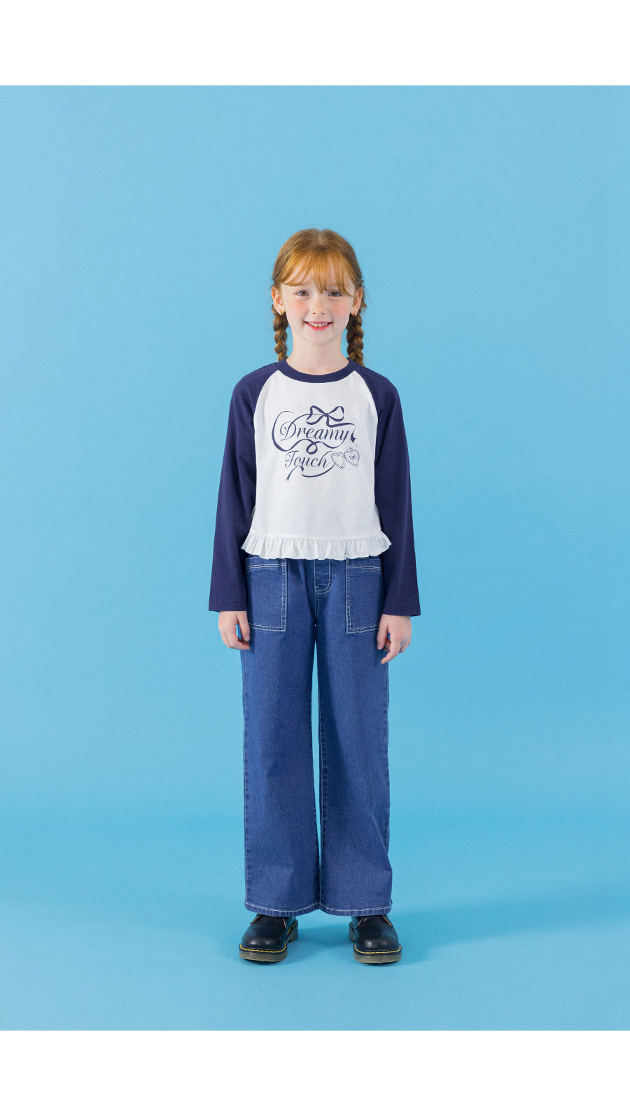 I LOVE J dreamy frill lagrant top