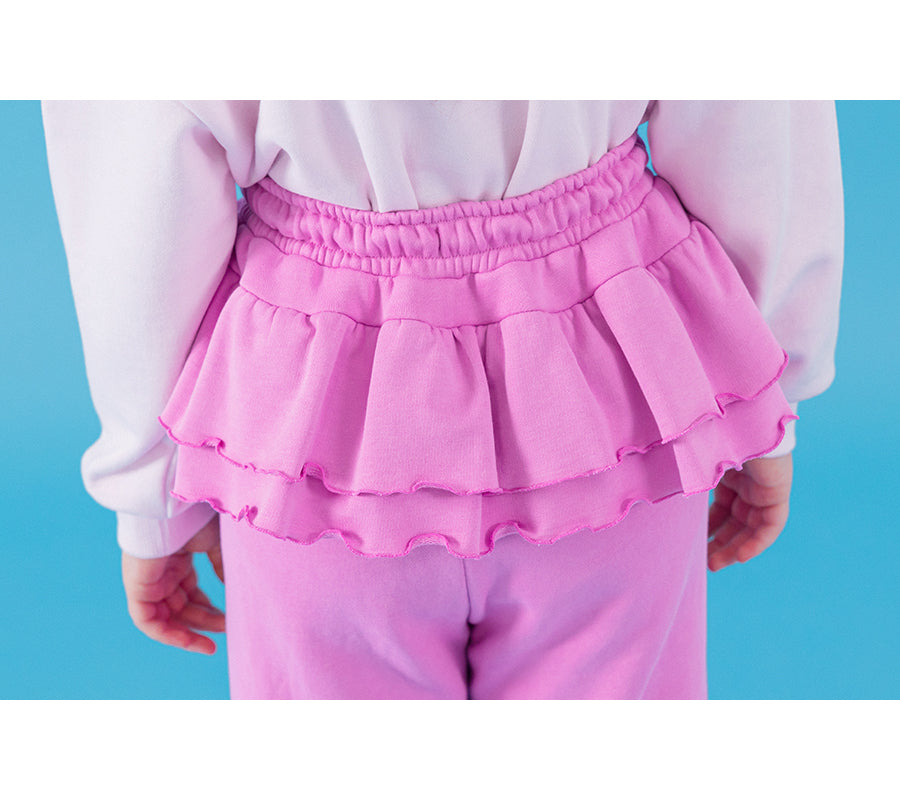 I LOVE J frill jogger pants