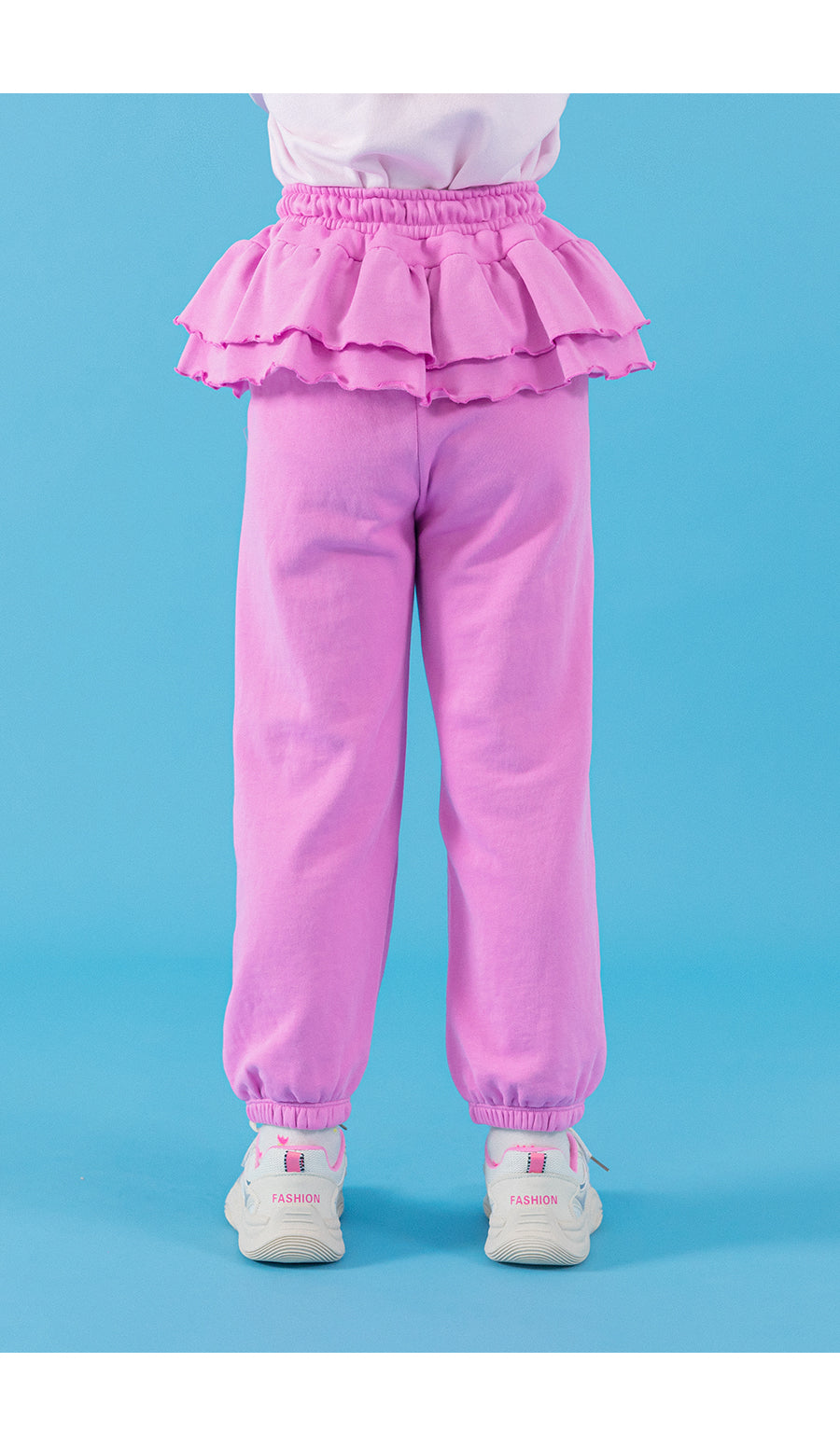 I LOVE J frill jogger pants