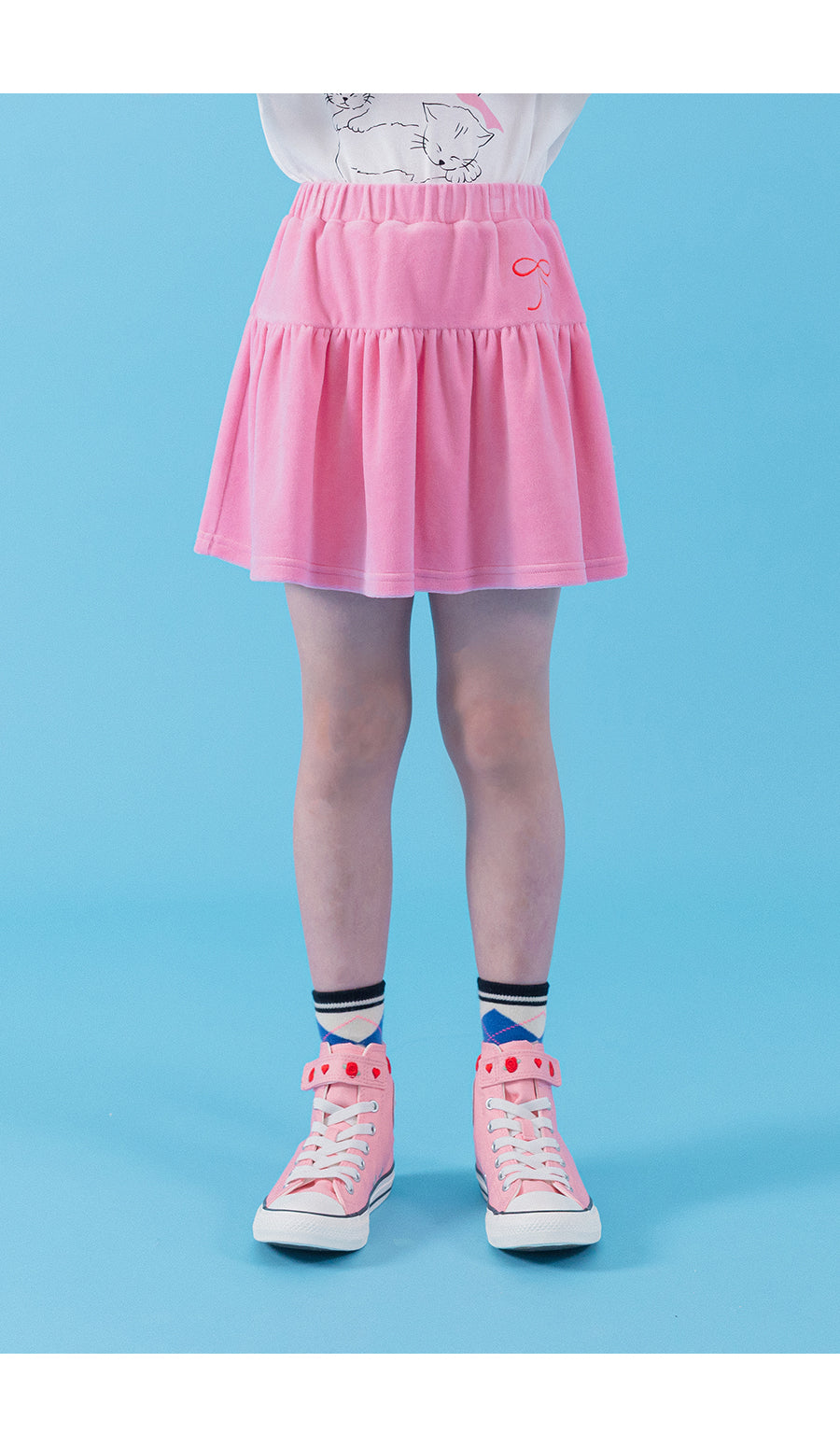I LOVE J velour skirt