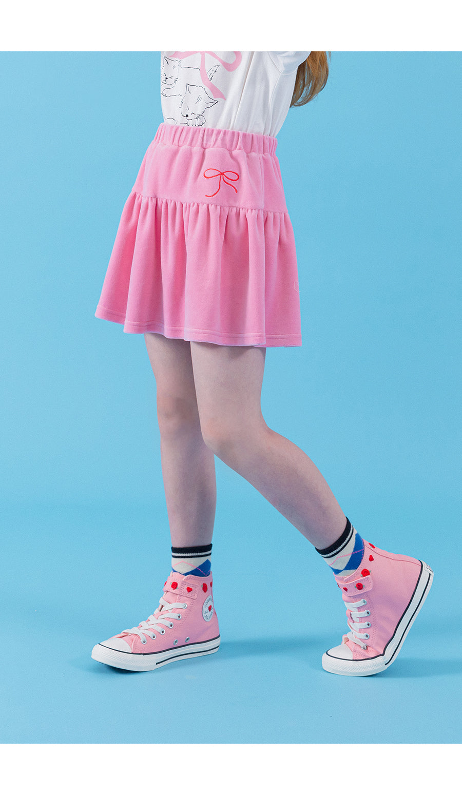 I LOVE J velour skirt