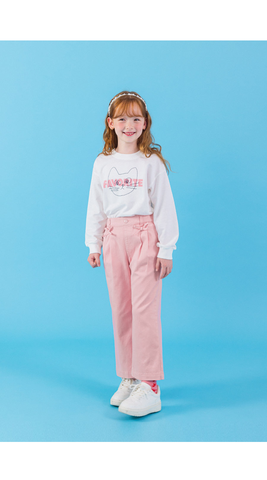 I LOVE J cotton semi wide pants