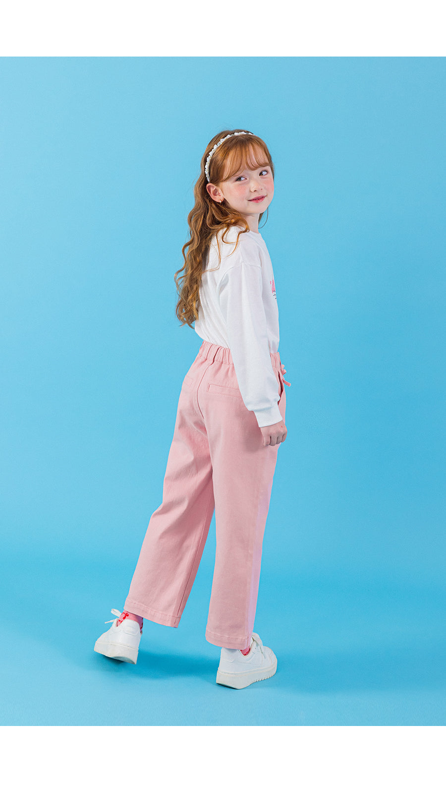 I LOVE J cotton semi wide pants