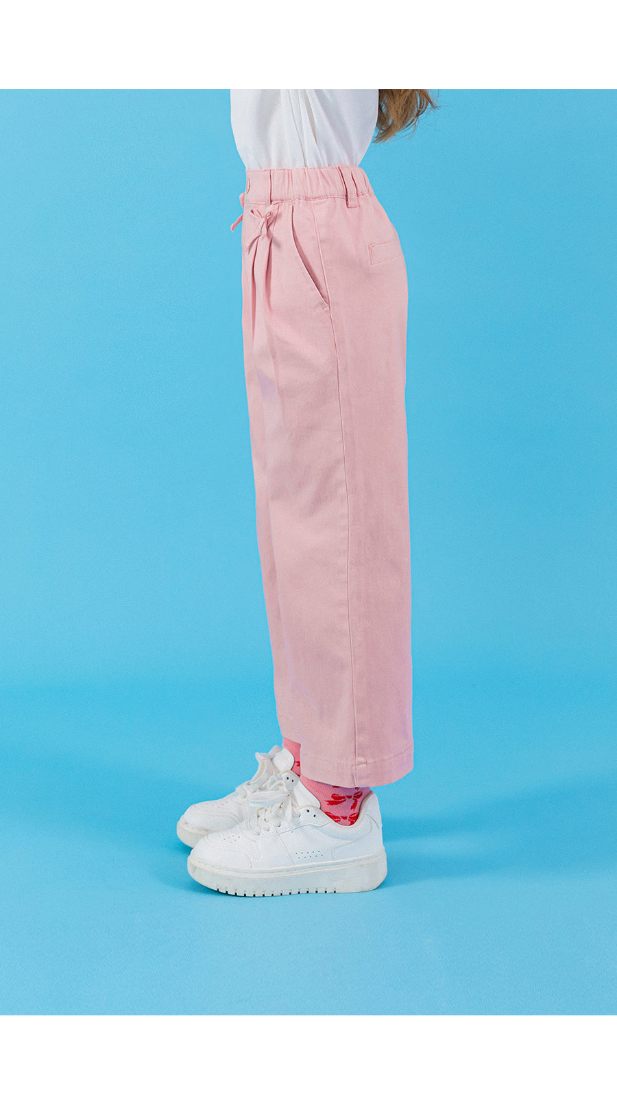 I LOVE J cotton semi wide pants
