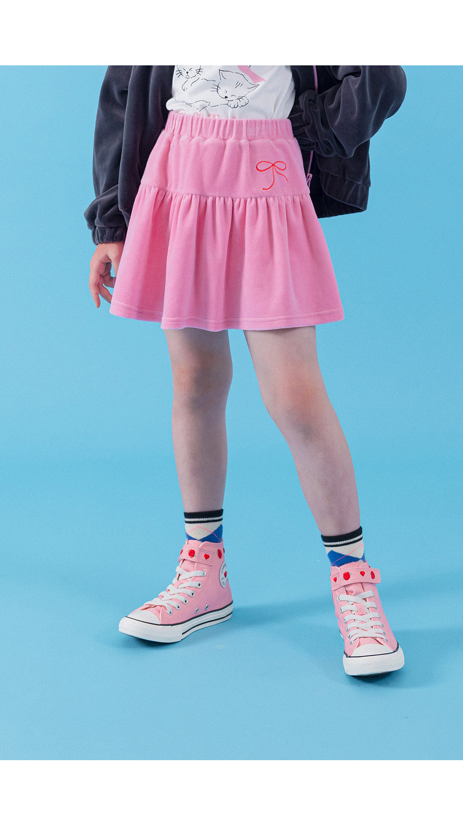 I LOVE J velour skirt