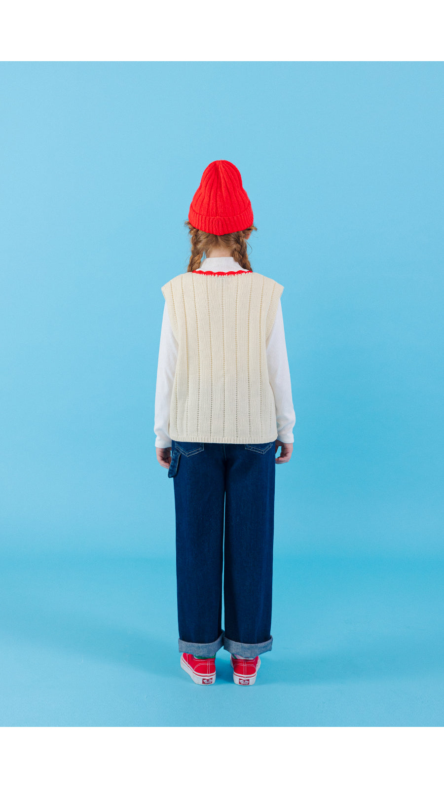 I LOVE J Flower pocket knit vest