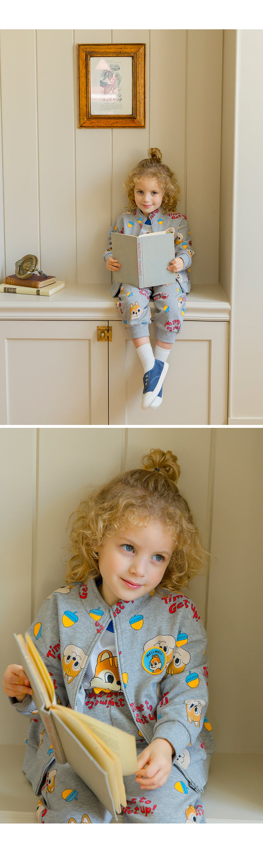 I LOVE J TODDLER squirrel zip up jacket