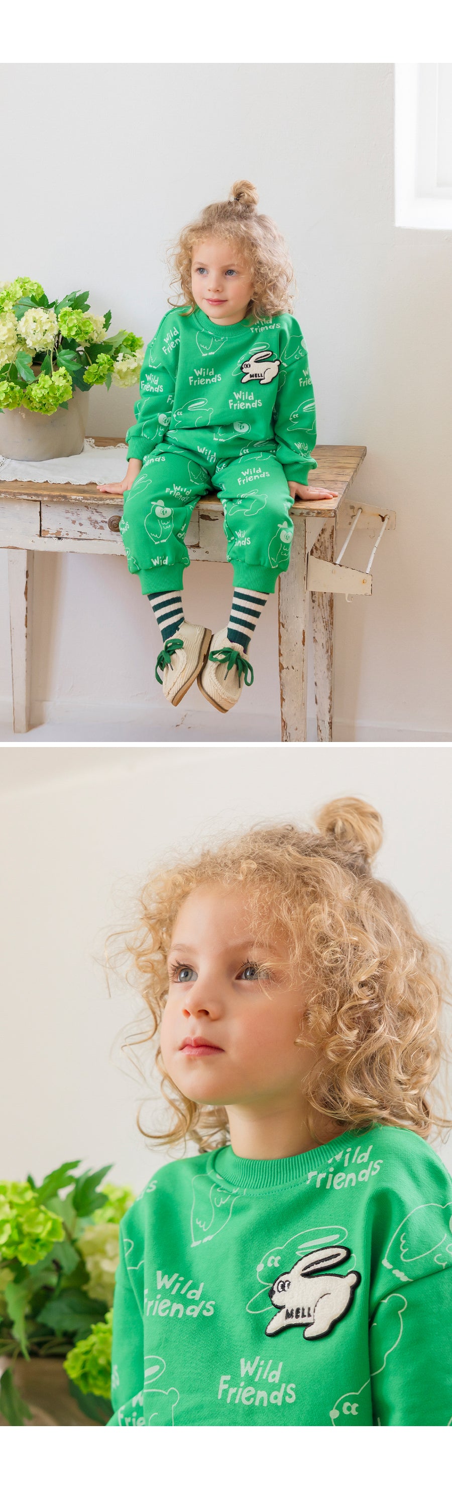 I LOVE J TODDLER wild friends 2pc set