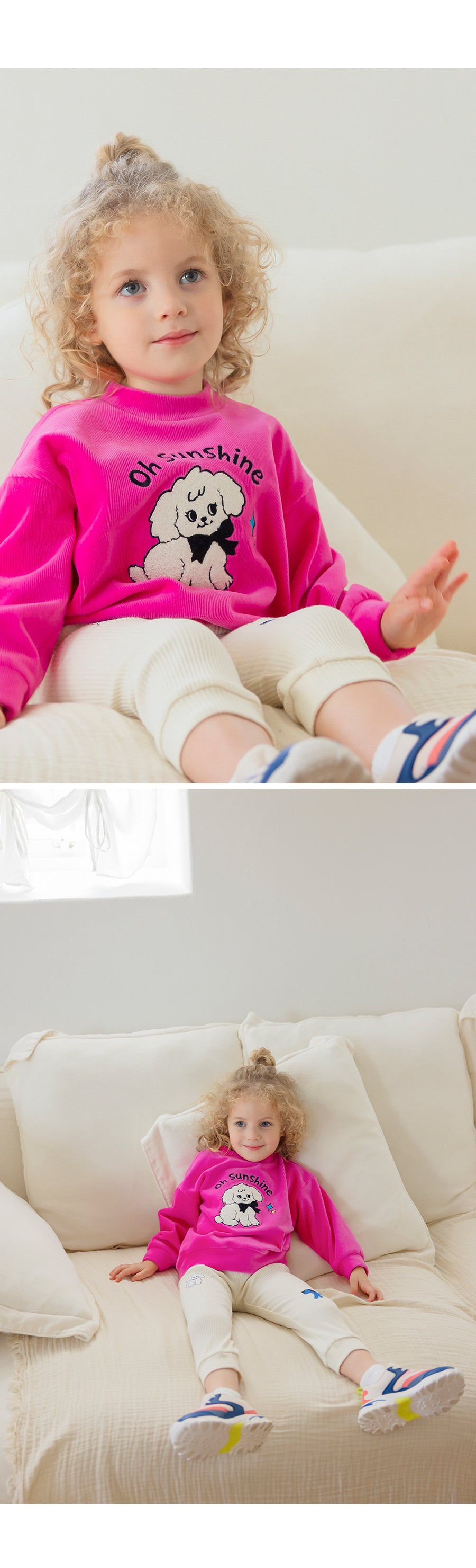 I LOVE J TODDLER velour mtm top