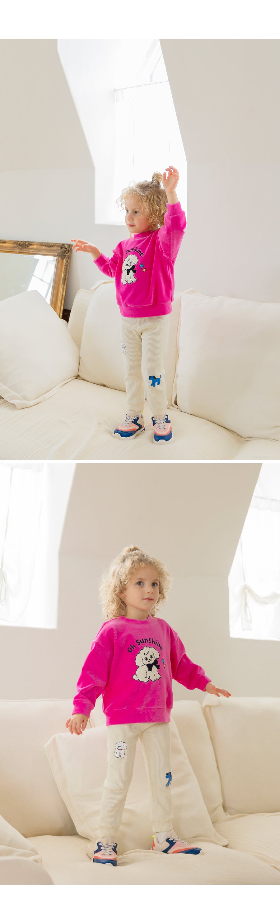 I LOVE J TODDLER velour mtm top