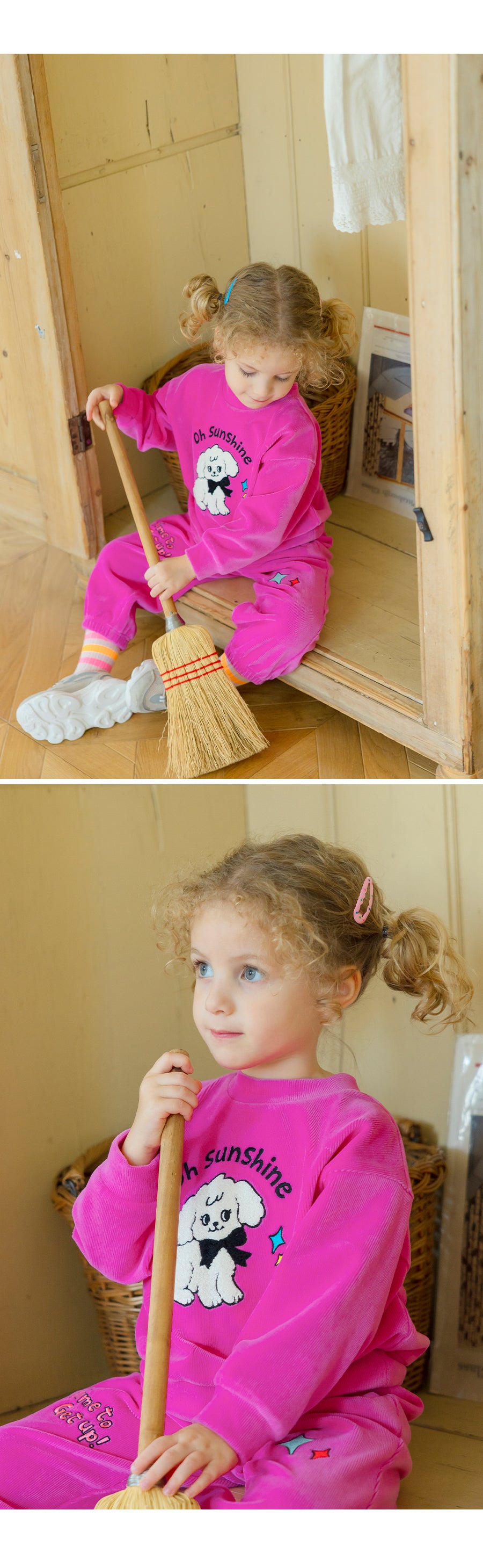 I LOVE J TODDLER velour mtm top