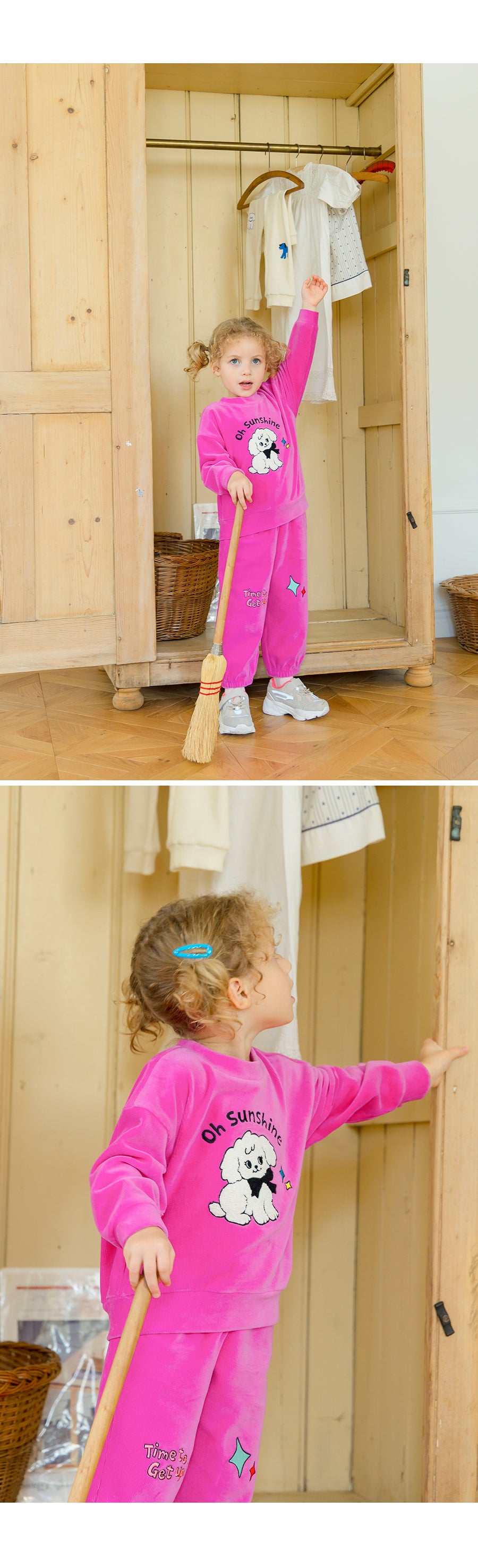 I LOVE J TODDLER velour mtm top