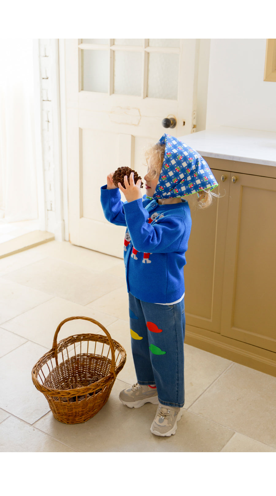 I LOVE J TODDLER bear knit cardigan
