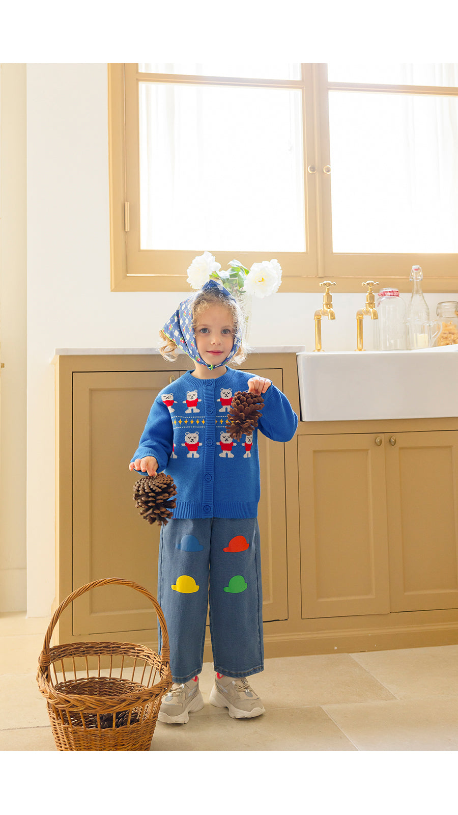 I LOVE J TODDLER denim semi baggy pants
