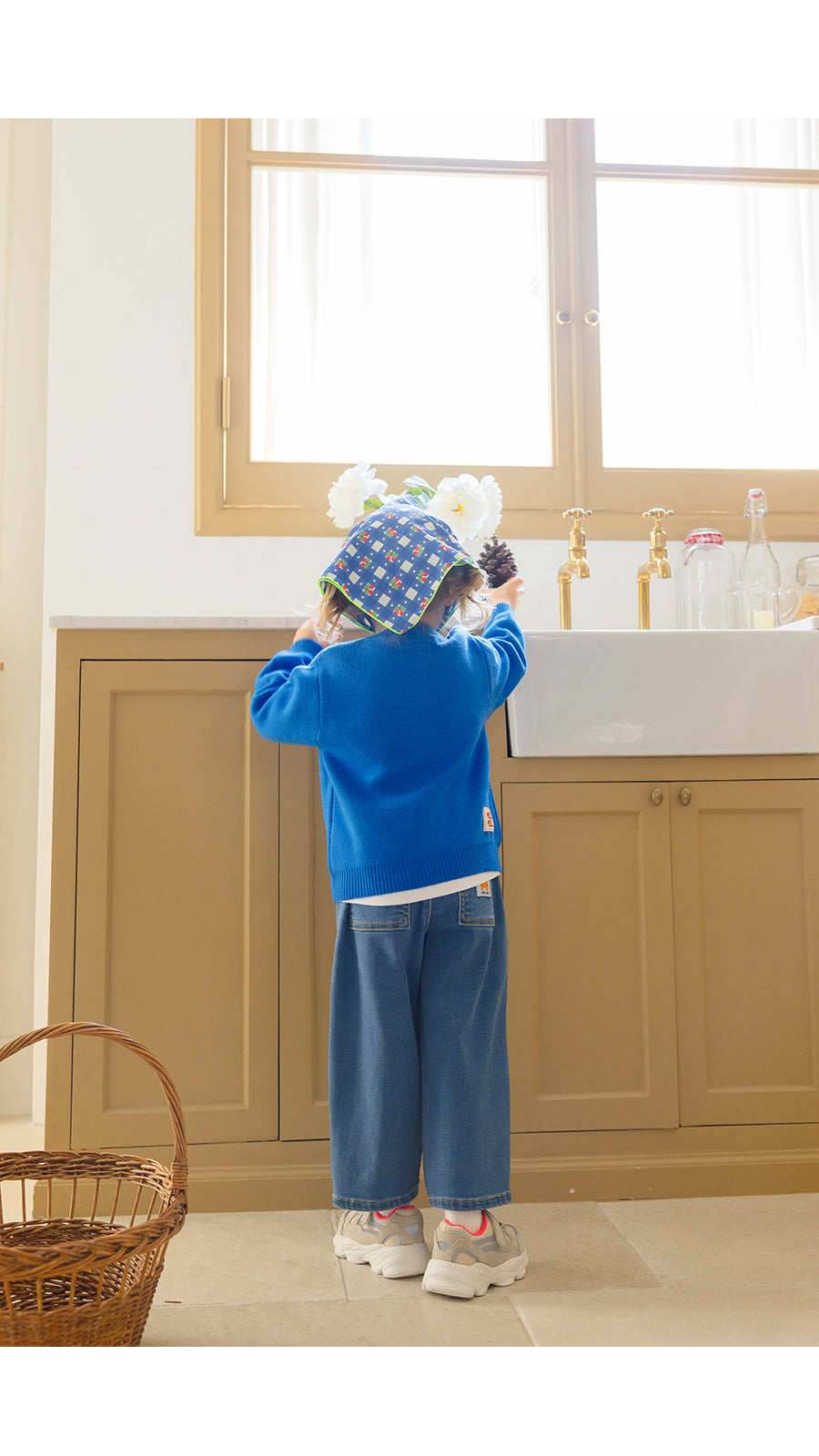 I LOVE J TODDLER denim semi baggy pants
