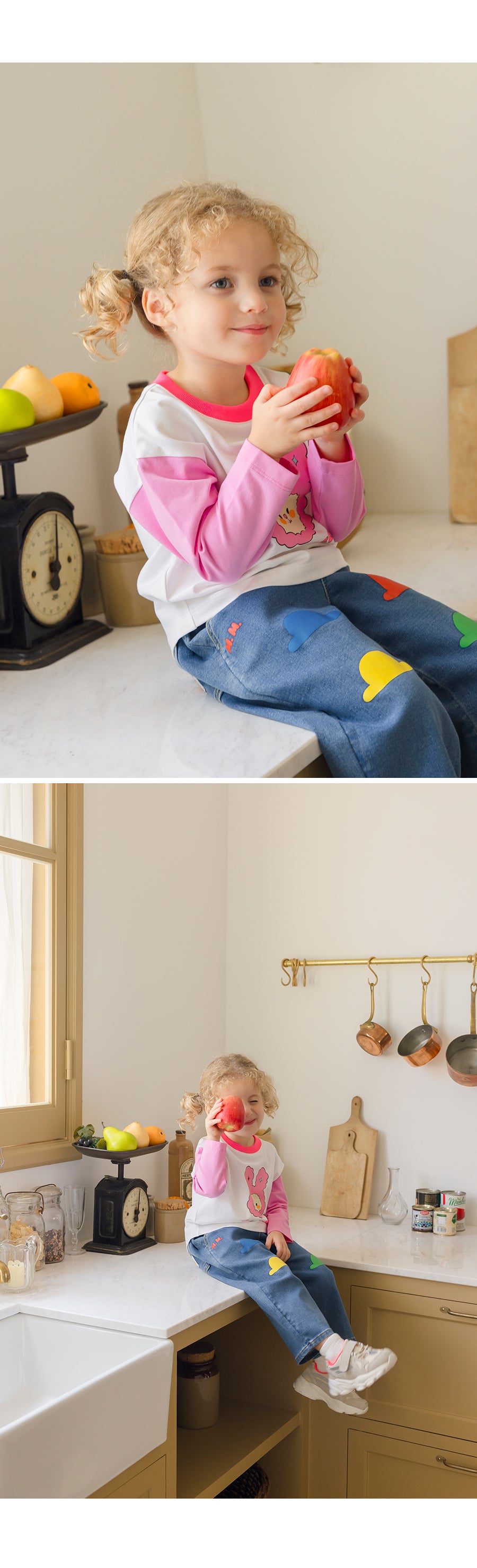 I LOVE J TODDLER color-blocked top