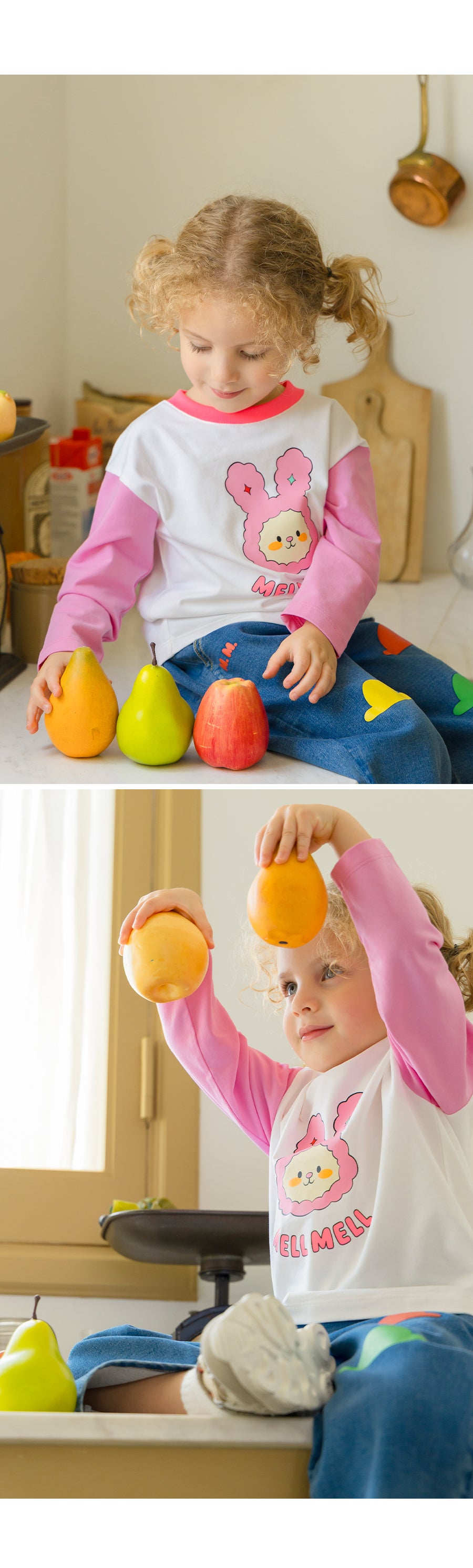 I LOVE J TODDLER color-blocked top
