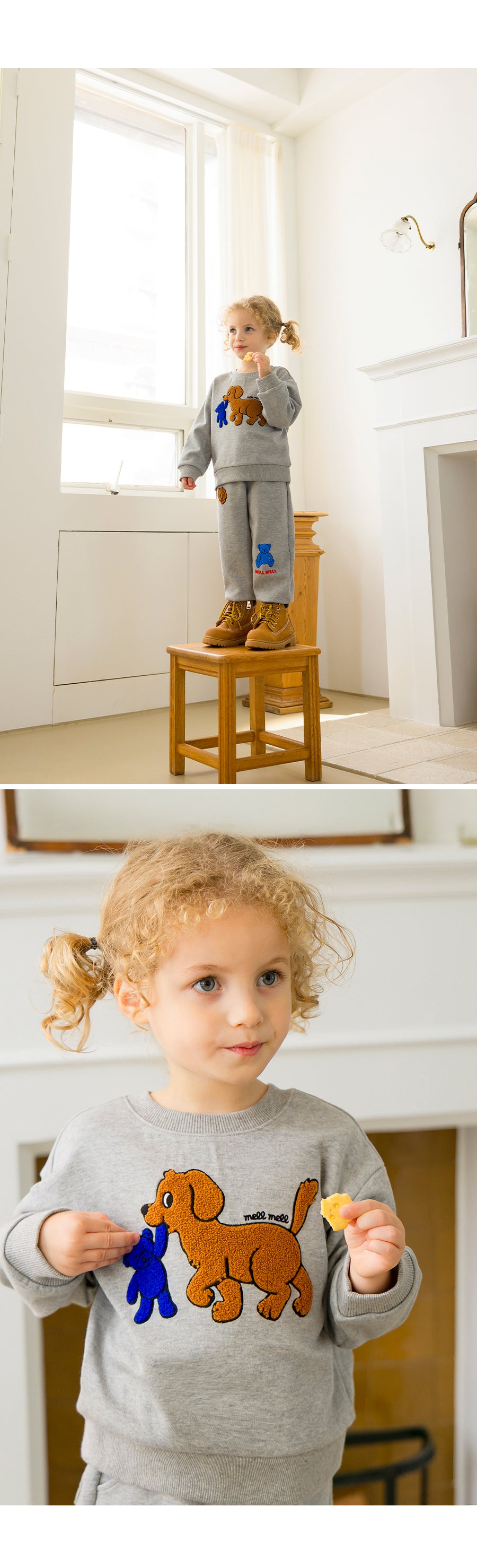 I LOVE J TODDLER boucle jogger pants