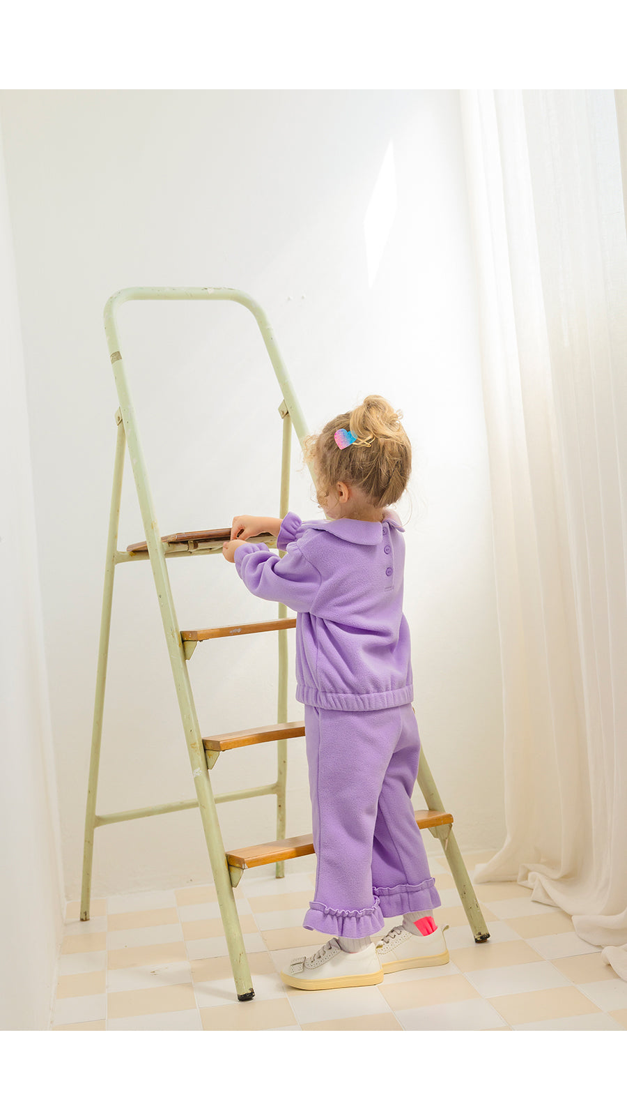 I LOVE J TODDLER secret bunny fleece 2pc set