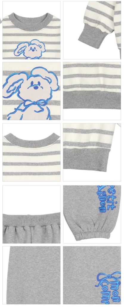 BEBEBEBE HOLIDAY Puppy stripe training SET (GRAY)