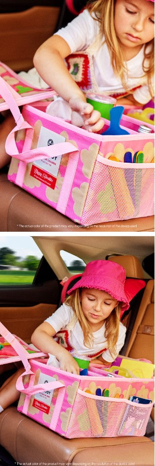 PLAY JOY Travel Folding Basket (Flower Pink)