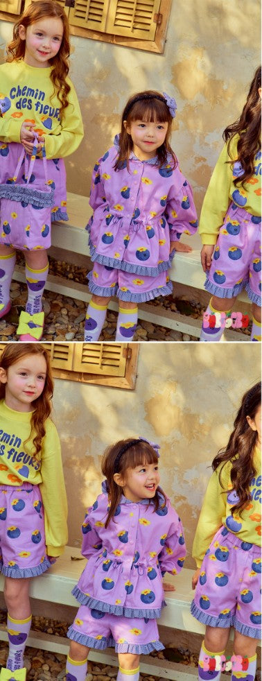 BEBEBEBE 2025 SPRING  Blueberry frill SET (PURPLE)