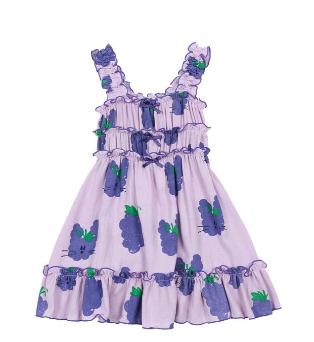 BEBEBEBE 1st summer pre order Grape rabbit sleeveless frill dress (PURPLE)