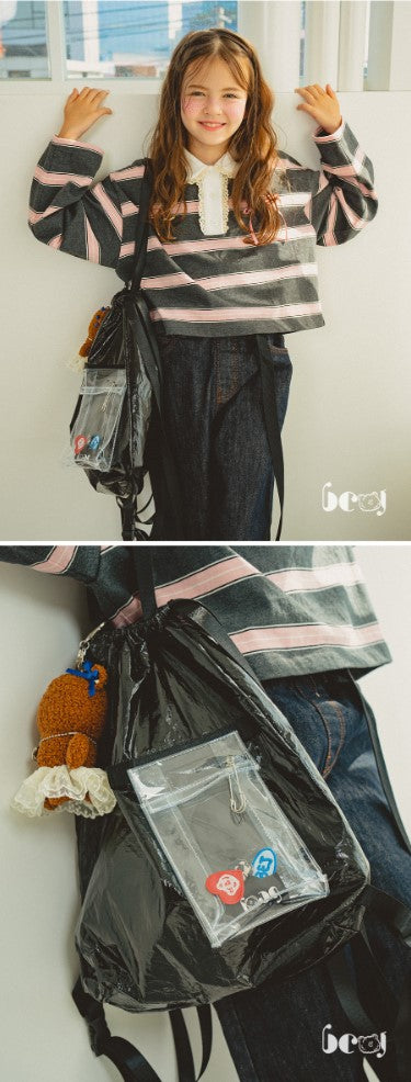 BEBEBEBE BE JUNIOR Fall PVC pocket back pag + tote bag