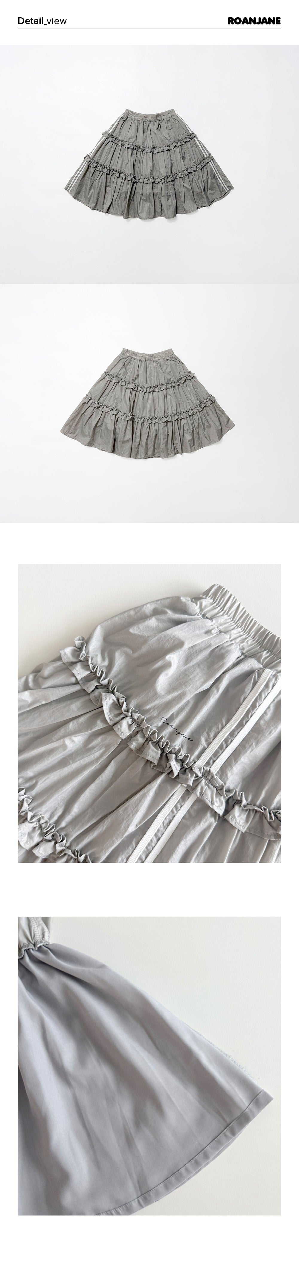 ROANJANE Lauren track skirt (Silver)