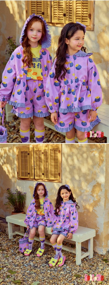 BEBEBEBE 2025 SPRING  Blueberry frill SET (PURPLE)