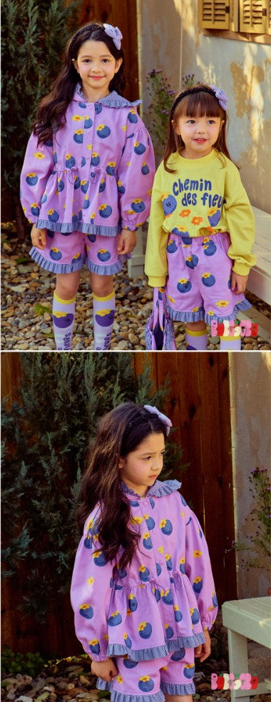 BEBEBEBE 2025 SPRING  Blueberry frill SET (PURPLE)