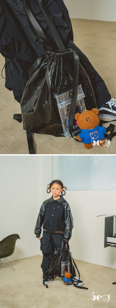 BEBEBEBE BE JUNIOR Fall PVC pocket back pag + tote bag