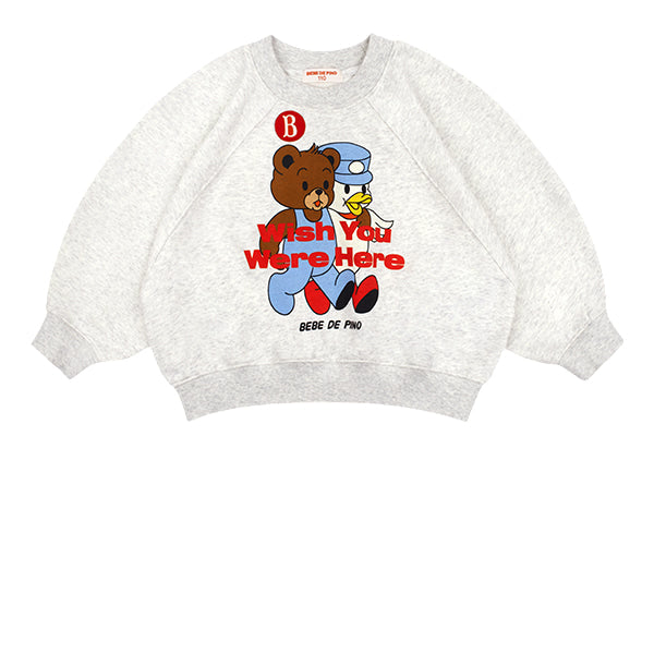 BEBE DE PINO Teen friends raglan loose fit sweatshirt
