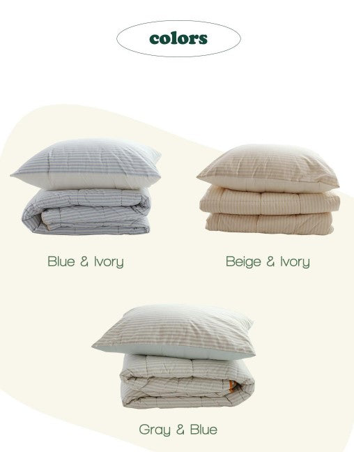 ALL4HOME Adult Summer Comodo Stripe Bedding Set