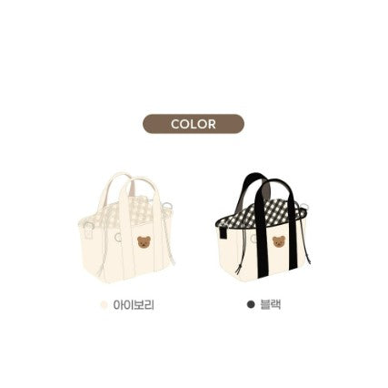 CHEZBEBE Check String Market Bag